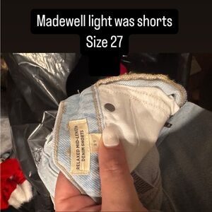 Madewell Light wash Shorts